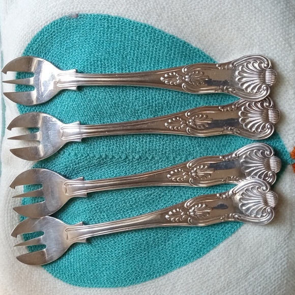 Oyster Forks silver plated 🦪 - Picture 1 of 8